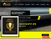 Tablet Screenshot of drivinglessonsnottinghamelevate.com